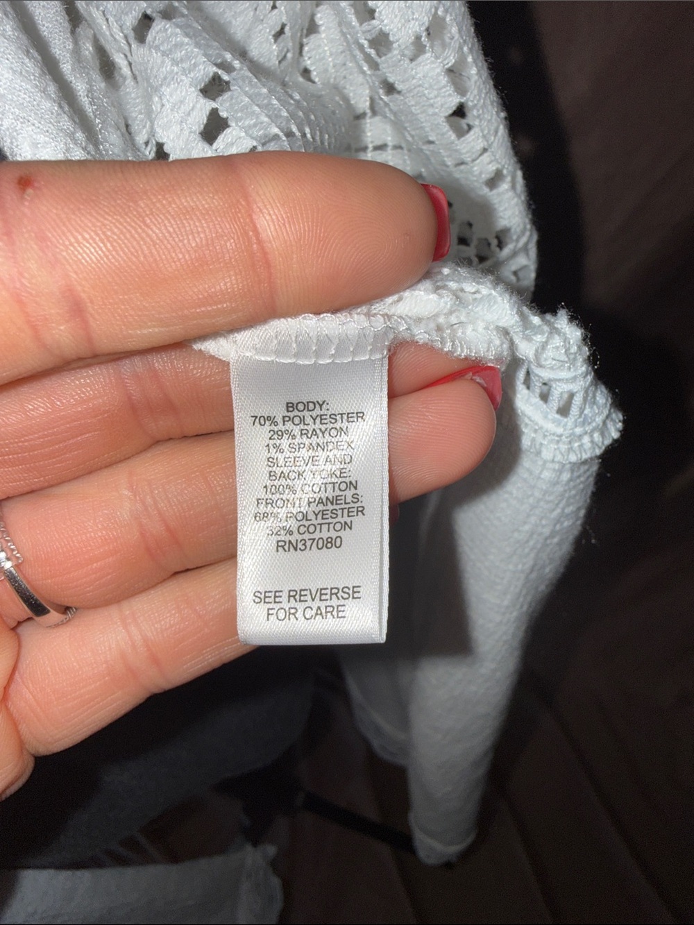 Cato White Crochet Kimono Swim Coverup - Picture 7 of 11